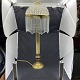 Art nouveau lamp with pearl shade and rods