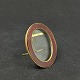 Small oval picture frame with red enamel