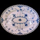 Royal Copenhagen, blue fluted full lace porcelain; An oval plate #1146