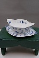 Blue Fluted Plain Danish porcelain, oval sauce 
bowls on fixed dish No 204