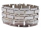 14 Carat white goldWide Block bracelet from 1958-1973