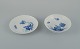 Two Royal Copenhagen Blue Flower curved, a low stand and a dish.