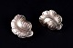 Georg Jensen, a pair of ear clips in sterling silver.