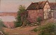 L'Art præsenterer: Christian Zacho (1843-1913), dansk kunstner.Olie på malerplade. Dansk sommerlandskab. ...
