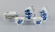 Royal Copenhagen Blue Flower Angular. A set of eight coffee cups with saucers.