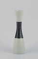 Carl Harry Stålhane for Rörstrand. "Bahia" ceramic vase. Modernist design. Gray 
and black glaze.