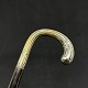 Cane with handle in silver plate