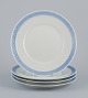 L'Art presents: 
Royal 
Copenhagen Blue 
Fan, four 
dinner plates.