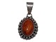 Small amber pendant with silver mounting