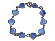 Volmer Bahner & Co sterling sølv
Barne armbånd med 
blå emalje hjerter
