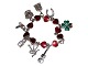 Volmer Bahner & Co sterling sølv
Barne armbånd med 
røde emalje hjerter og ekstra charms