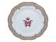 Flora Danica
Round platter with crowned monogram of Crown 
Prince Frederik and Crown Princess Mary