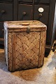 Swedish 19th century wicker basket with a super fine original Gustavian gray 
color...