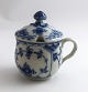 Royal Copenhagen. Blue Fluted Half Lace. Mustard jar. Model 744. Heigth 9 cm. (1 
quality).