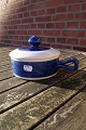 Blue Koka Swedish porcelain, covered pots or 
casserolles with handle