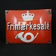 Emaljeskilt. 
Frimærkesalg, 
Post & 
Telegrafvæsenet