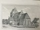 Ole Buus Larsen 
præsenterer: 

Radering 
af F.E. Bording 
- Sønder Alslev 
Kirke på 
Falster ca 
1865.