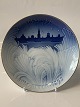 Bing & Grondahl Jubilee Christmas plate with gold, 1895-19951895