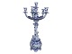 Antik K 
presents: 
Blue 
Fluted Full 
Lace
Large 
six-armed 
candle 
candlelight 
holder