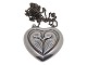 Antik K 
presents: 
Henry 
Heerup silver
Large heart 
pendant with 
necklace