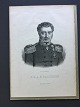 Litografi af 
Em. Bærentzen - 
Portræt af 
Generalstabschef 
...