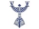 Blue Fluted Full Lace
Two-armed candlelight holder
