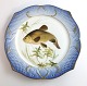 Royal Copenhagen. Fiskestel No.19. Model 3002. Diameter 22,5 cm. Cyprinus tinca. 
Produceret før 1923. (1 sortering)