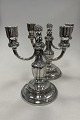 Par Georg 
Jensen Sterling 
Sølv 2-armet 
Lysestager No. 
212