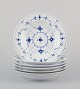 Royal 
Copenhagen Blue 
Fluted Plain.
A set of six 
deep ...