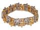 Michelsen 18 carat gold
Modern and wide Brutalism bracelet by  Knud V. 
Andersen from 1975-1989