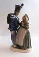 Royal 
Copenhagen. 
Porcelænsfigur. 
Soldat og heks. 
Model ...