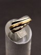 Sterling sølv 
ring med guld 
stribe