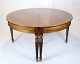 Antique Round Dining Table - Hand Polished Mahogany - Round Legs With Grooves - 
Incl. 5 Extension Leaves - 1820s
Great condition
