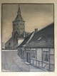 Radering af 
Thorvald 
Jørgensen - 
Odense Domkirke 
- Skt ...