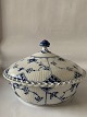 Antik Huset 
presents: 
Blue 
Fluted Full 
Lace, Round Lid 
Dish.
Decoration No. 
1/1128