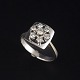 Reerslev, Denmark14 kt white gold ring with brilliant-cut diamondsRing, size 59.