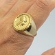 Frantz 
Hingelberg; 
Doktorring i 14 
kt. guld