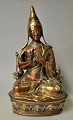Siddende Tibetansk Lama, skulptur, ca. 1950. Nepal.