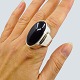 Antik Damgaard-Lauritsen præsenterer: Georg Jensen; Ring i sterlingsølv med onyx