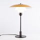 Osted Antik & Design præsenterer: Poul Henningsen Bordlampe Model PH 3½-2½ i Gul Metal med Stel i Bruneret ...