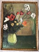 Ole Buus Larsen præsenterer: Maleri af William Hansen - Tulipaner i vase.
