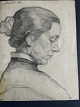Ole Buus Larsen præsenterer: Tegning af Erick Struckmann - Portræt af kvinde 1899.