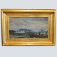 Antik Damgaard-Lauritsen præsenterer: C. F. Sørensen; Mariner maleri, motiv ved Mandal i Norge, 1873