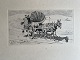 Ole Buus Larsen præsenterer: Radering af Johannes Resen-Steenstrup - Vinvogn fra Champagnen 1909.