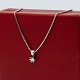 Necklace in 14k white gold with diamond