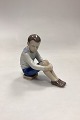 Bing og Grøndahl Figur - Dreng på Bøger / Skoleferie No. ...