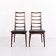 Osted Antik & Design presents: Set of 2 Lis Dining Chairs in Rosewood with Black Elegance Leather by Niels Koefoed