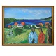 Aabenraa Antikvitetshandel præsenterer: Jens Søndergaard maleri. Jens Søndergaard, 1895-1957, olie på lærred. ...