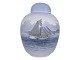 Royal CopenhagenSmall lidded vase with sailboat
