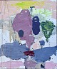 Dansk Kunstgalleri præsenterer: "Komposition" Olie maleri på lærred i bred blindramme.